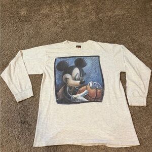 Vintage Disney Mickey Unlimited Mickey Mouse Basketball Long Sleeve Top